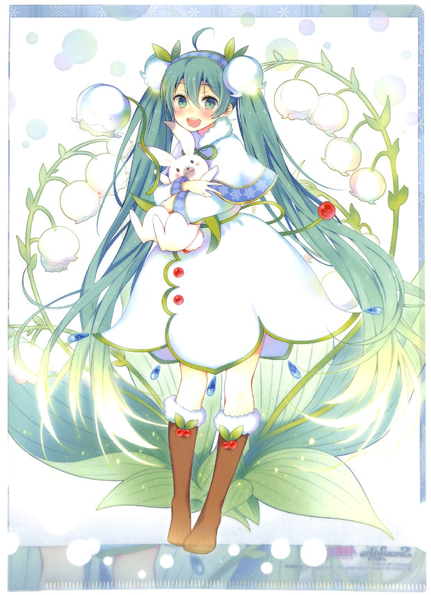 Vocaloid Clear File - Snow Miku 2015 A4 Clear File 3 wogura (Miku Hatsune) - Cherden's Doujinshi Shop - 1