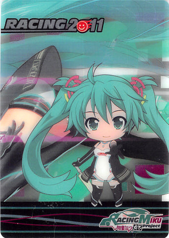 Vocaloid Trading Card - RMW-I-13 Normal Wafer Choco (FOIL) Gt Project Racing Miku: Racing 2011 Miku Hatsune (Miku Hatsune) - Cherden's Doujinshi Shop - 1