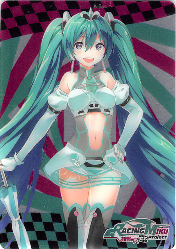 Vocaloid Trading Card - RMW-II-07 Normal Wafer Choco (FOIL) Gt Project Racing Miku: Racing 2012 Miku Hatsune (Miku Hatsune) - Cherden's Doujinshi Shop - 1