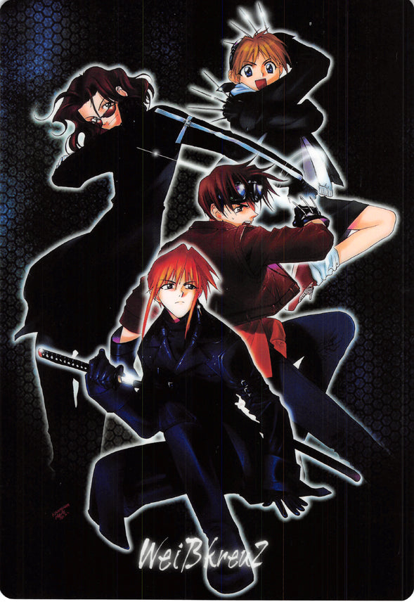 Weiss Kreuz Pencil Board - Movic B5 Shitajiki: Ran (Aya) Omi Ken & Youji - dark blue (Aya) - Cherden's Doujinshi Shop - 1