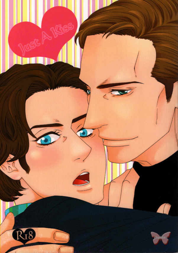 X-Men Doujinshi - Just a Kiss (Erik x Charles) - Cherden's Doujinshi Shop - 1