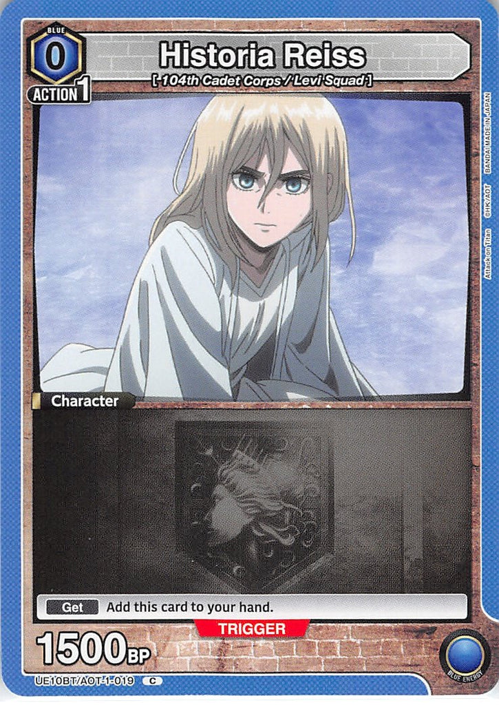 Attack on Titan Trading Card - UE10BT/AOT-1-019 C Union Arena Historia Reiss (Historia) - Cherden's Doujinshi Shop - 1