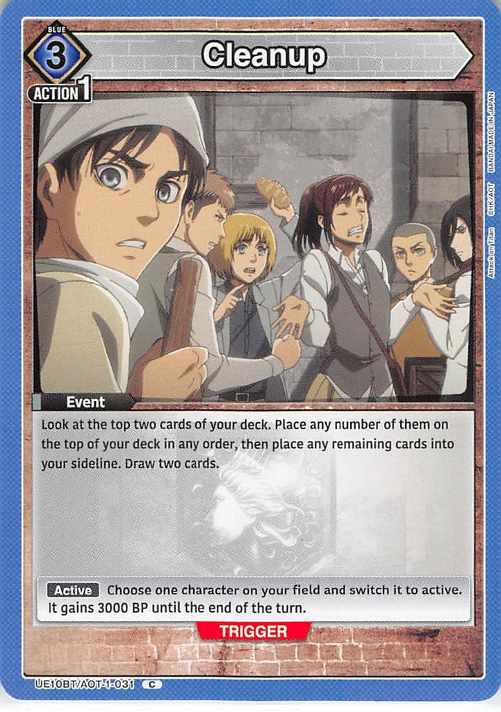 Attack on Titan Trading Card - UE10BT/AOT-1-031 C Union Arena Cleanup (Eren) - Cherden's Doujinshi Shop - 1
