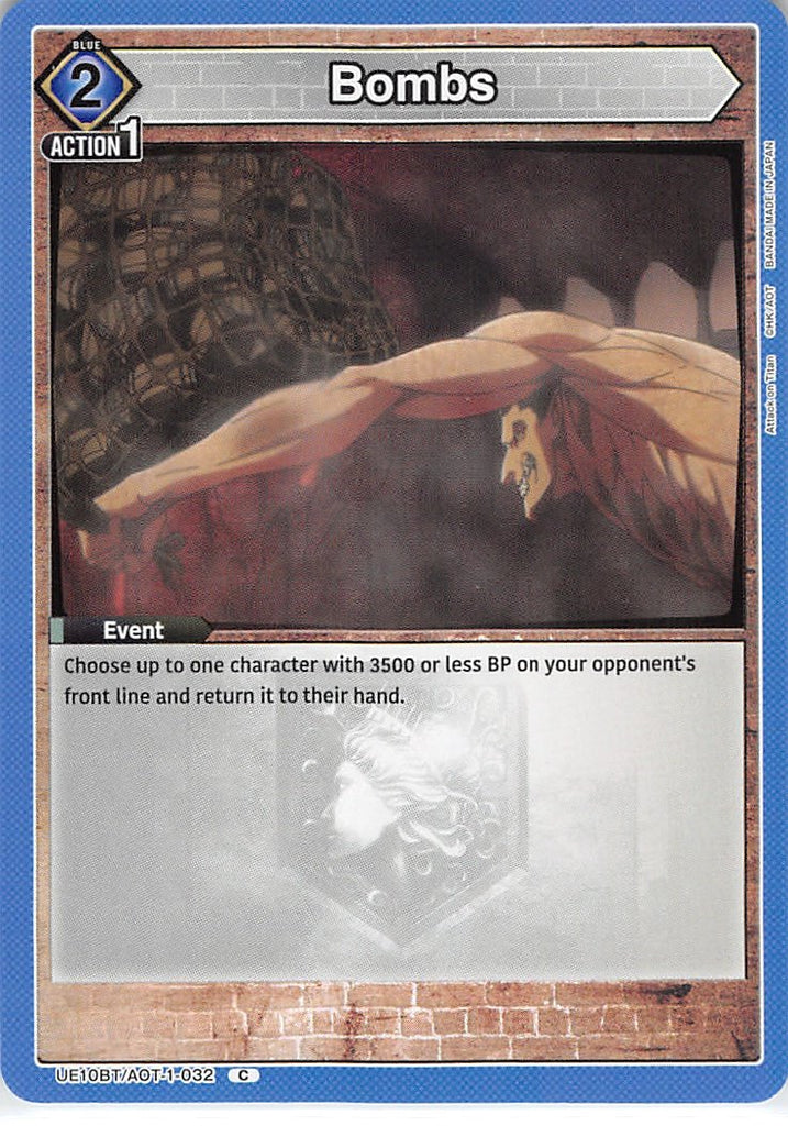 Attack on Titan Trading Card - UE10BT/AOT-1-032 C Union Arena Bombs (Titan) - Cherden's Doujinshi Shop - 1