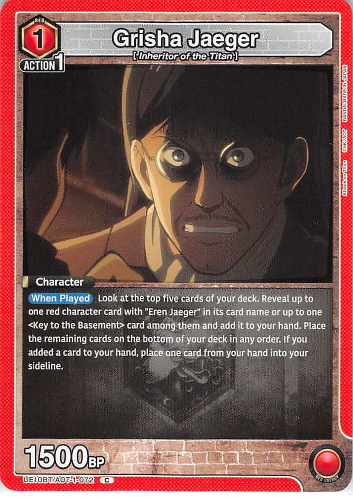 Attack on Titan Trading Card - UE10BT/AOT-1-072 C Union Arena Grisha Jaeger (Grisha Jaeger) - Cherden's Doujinshi Shop - 1