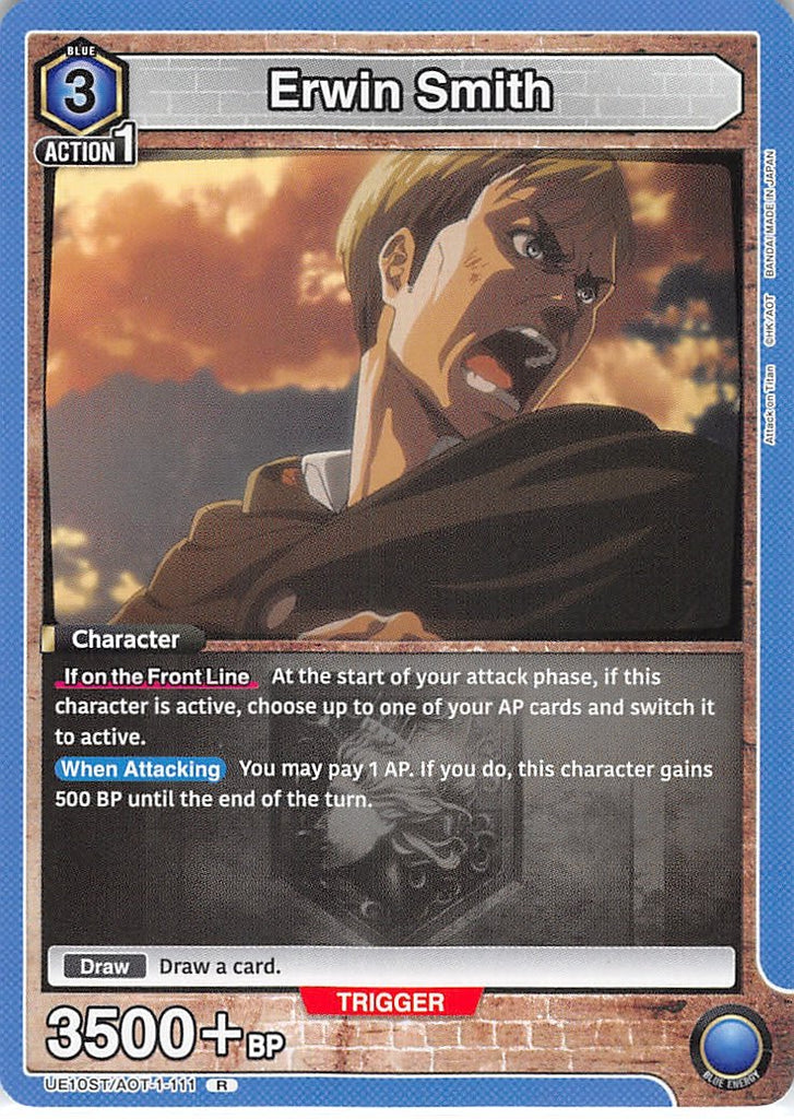 Attack on Titan Trading Card - UE10BT/AOT-1-111 R Union Arena Erwin Smith (Erwin Smith) - Cherden's Doujinshi Shop - 1