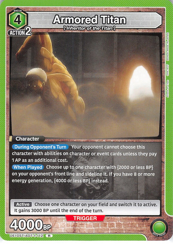 Attack on Titan Trading Card - UE10BT/AOT-1-112 R Union Arena Armored Titan (Armored Titan) - Cherden's Doujinshi Shop - 1