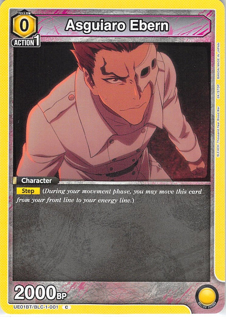 Bleach Trading Card - UE01BT/BLC-1-001 C Union Arena Asguiaro Ebern (Asguiaro Ebern) - Cherden's Doujinshi Shop - 1