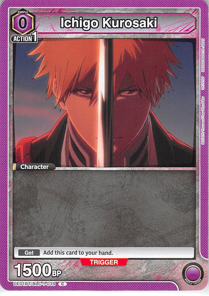 Bleach Trading Card - UE01BT/BLC-1-039 C Union Arena Ichigo Kurosaki (Ichigo Kurosaki) - Cherden's Doujinshi Shop - 1