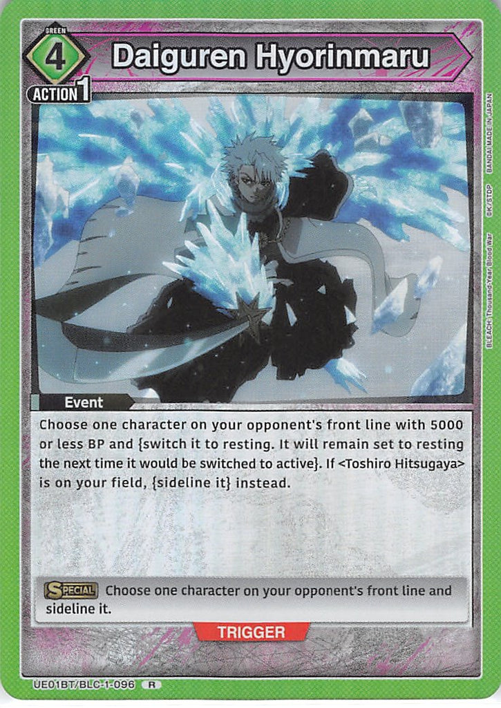 Bleach Trading Card - UE01BT/BLC-1-096 R Union Arena (FOIL) Daiguren Hyorinmaru (Toshiro Hitsugaya) - Cherden's Doujinshi Shop - 1