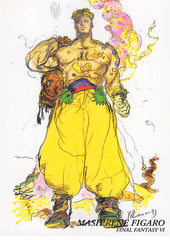 Final Fantasy Art Museum Trading Card - #337 Normal Art Museum Mash Rene Figaro (Final Fantasy VI) (Sabin) - Cherden's Doujinshi Shop - 1