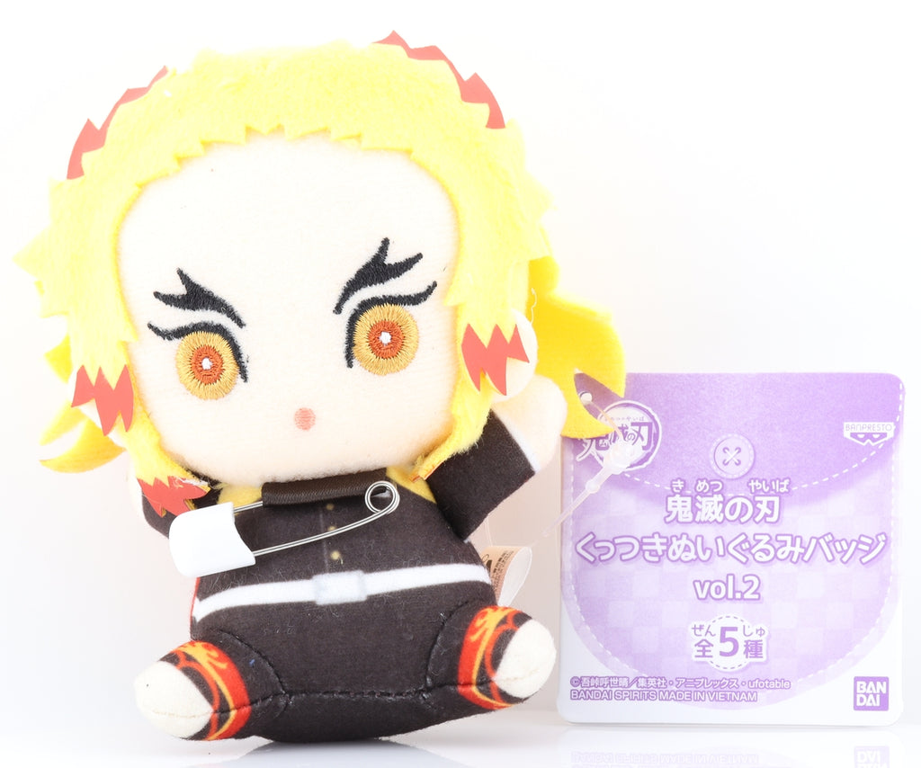 Demon Slayer Plush - Kuttsuki Plushie Badge Vol. 2: Kyojuro Rengoku (Kyojuro Rengoku) - Cherden's Doujinshi Shop - 1