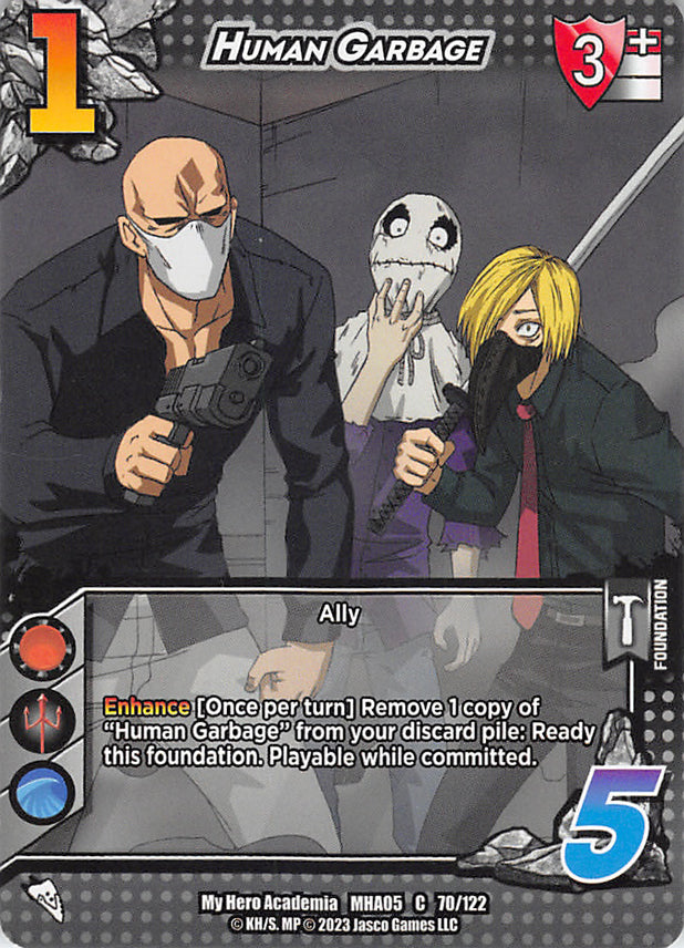 My Hero Academia Trading Card - MHA05 70/122 C UniVersus Human Garbage (Yu Hojo) - Cherden's Doujinshi Shop - 1