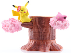 Pokemon Figurine - Atsumete! Kasanete! Pokemon Forest 4 Petal Dance: 1. Pikachu & Hoppip (MISSING HEAD LEAVES) (Pikachu) - Cherden's Doujinshi Shop - 1