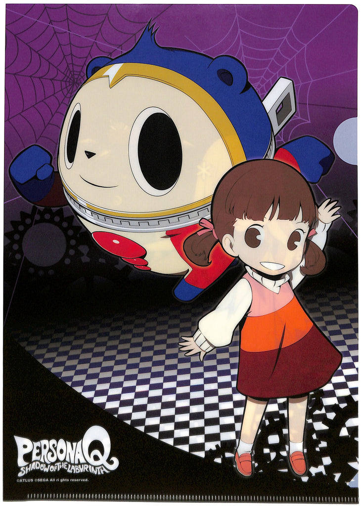 Persona Q: Shadow of Labyrinth Clear File - ebten Promo Persona Q Shadow of the Labyrinth A4 Clear File Teddie Nanako Dojima Zen and Rei (Teddie) - Cherden's Doujinshi Shop - 1