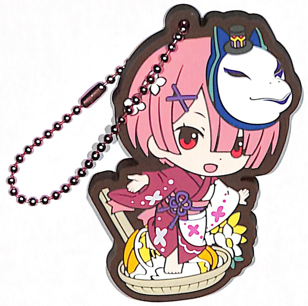 Re:Zero Strap - Gashapon Kuji B Prize Re:Zero Rem&Ram 3 Rubber Strap Ram Kimono (Ram) - Cherden's Doujinshi Shop - 1