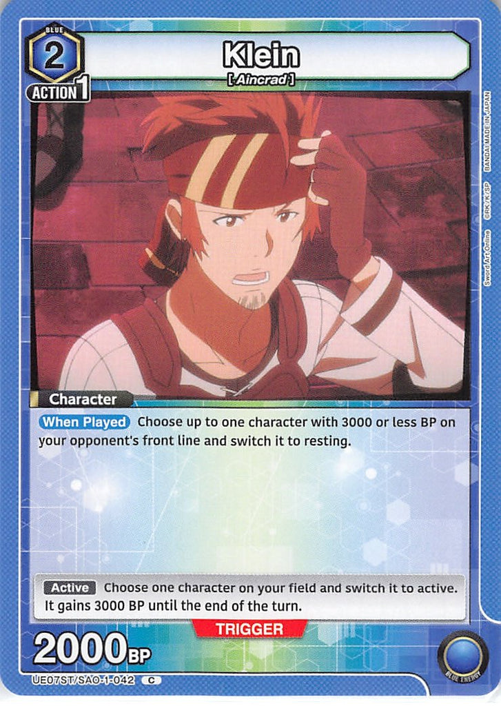 Sword Art Online Trading Card - UE07ST/SAO-1-042 C Union Arena Klein (Klein) - Cherden's Doujinshi Shop - 1