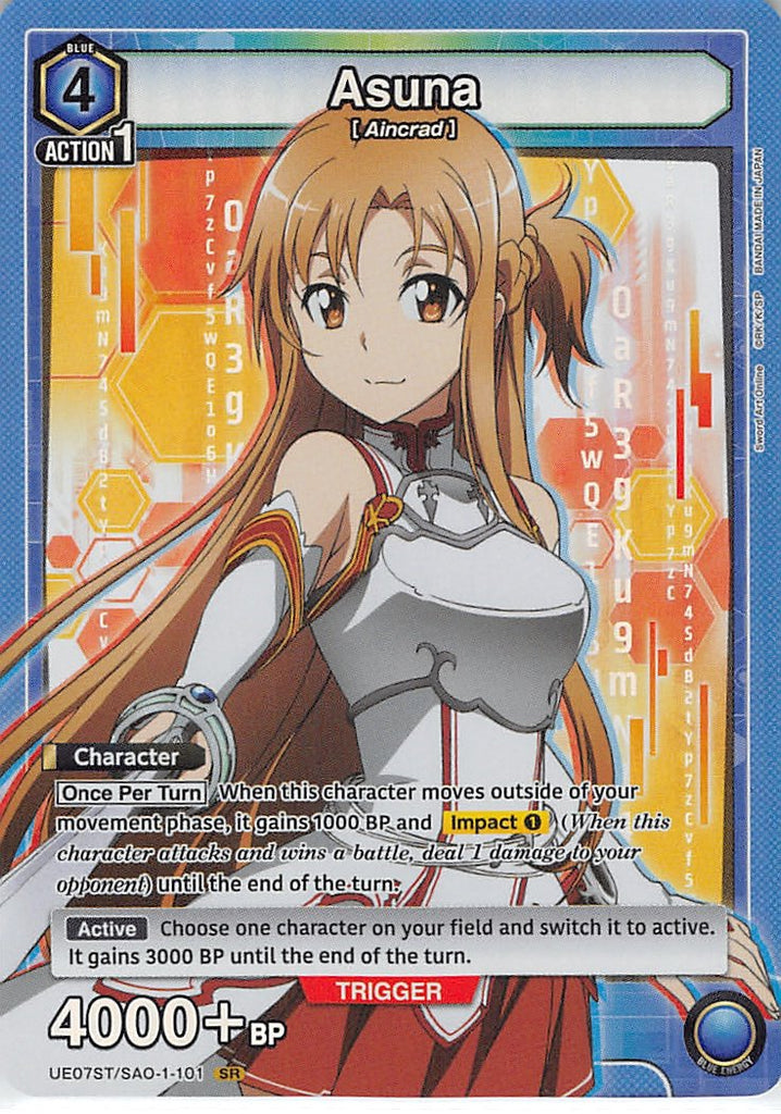 Sword Art Online Trading Card - UE07ST/SAO-1-101 SR Union Arena (FOIL) Asuna (Asuna Yuuki) - Cherden's Doujinshi Shop - 1