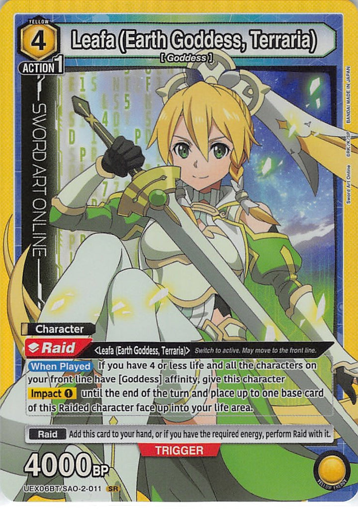 Sword Art Online Trading Card - UEX06BT/SAO-2-011 SR Union Arena (FOIL) Leafa (Earth Goddess Terraria) (Leafa) - Cherden's Doujinshi Shop - 1