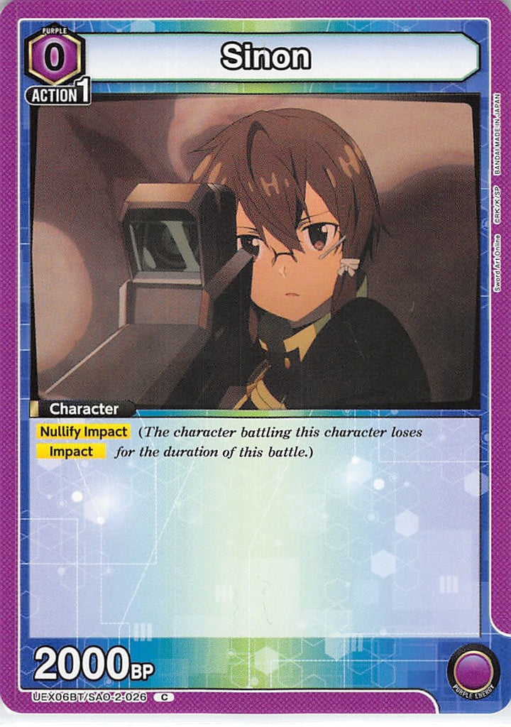 Sword Art Online Trading Card - UEX06BT/SAO-2-026 C Union Arena Sinon (Sinon) - Cherden's Doujinshi Shop - 1