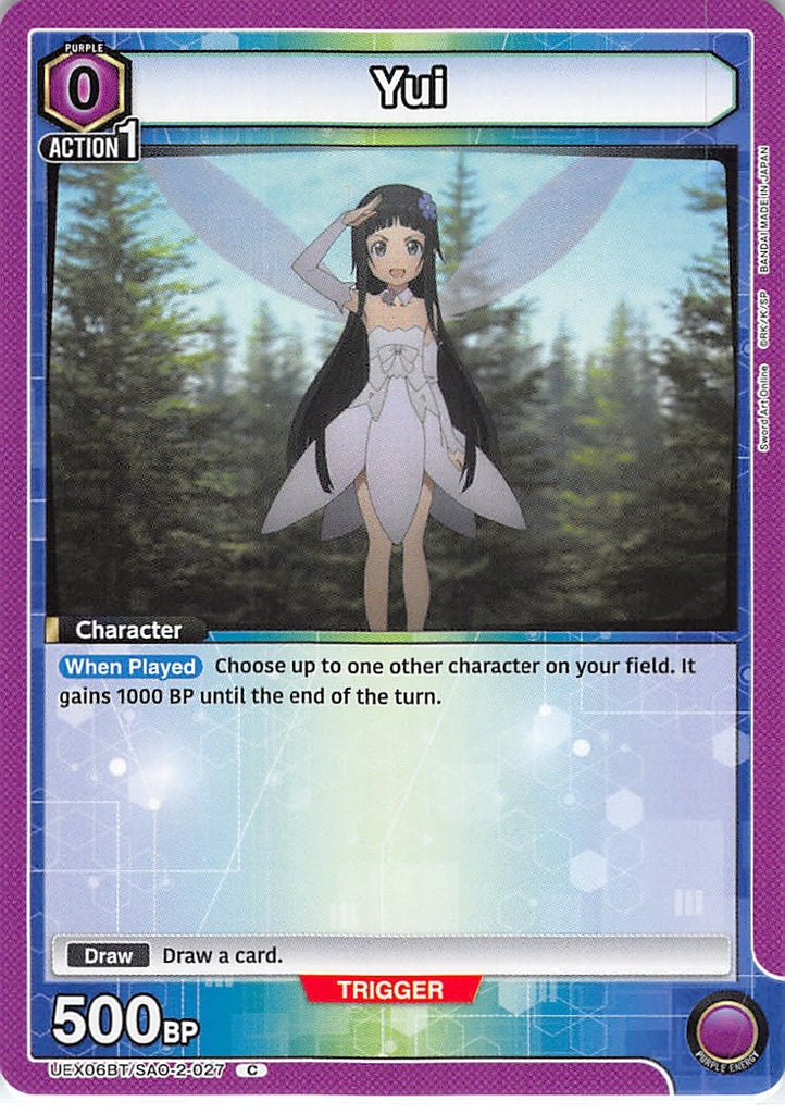 Sword Art Online Trading Card - UEX06BT/SAO-2-027 C Union Arena Yui (Yui (Sword Art Online)) - Cherden's Doujinshi Shop - 1