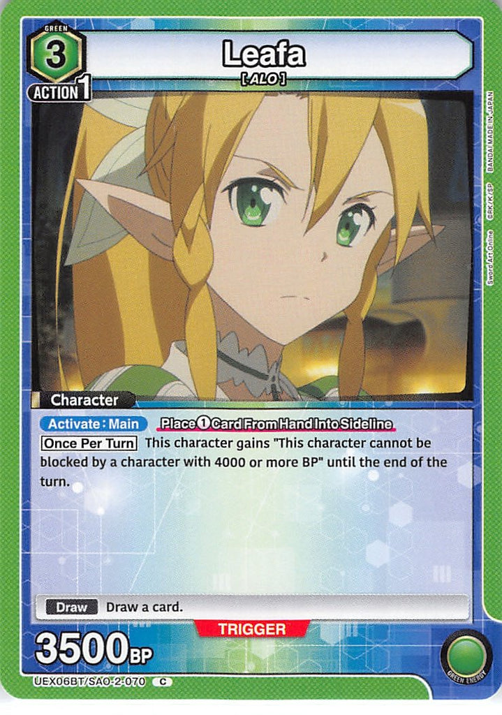 Sword Art Online Trading Card - UEX06BT/SAO-2-070 C Union Arena Leafa (Leafa) - Cherden's Doujinshi Shop - 1