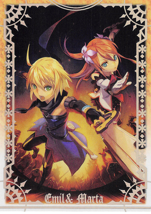 Tales of Symphonia 2 Trading Card - Frontier Works Knight of Ratatosk Trading Card Special Card SP5 (Emil x Marta / Emil / Marta)