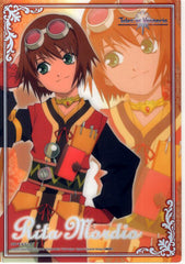 Tales of Vesperia Clear Plate - Tales of Vesperia Jumbo Carddass Ex Clear Plate Collection #3 Rita Mordio Silver Metalic Lettering and Border (Rita Mordio) - Cherden's Doujinshi Shop - 1