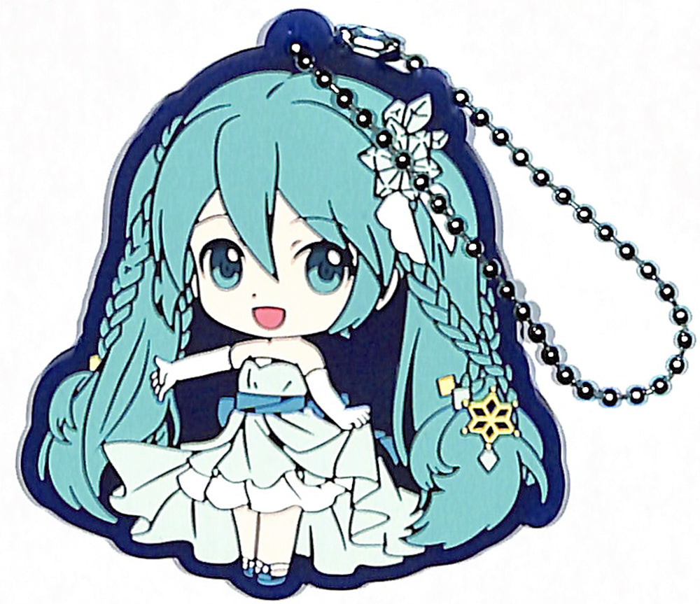 Vocaloid Strap - Gashapon Kuji B Prize Snow Miku 2021 Rubber Strap Miku Hatsune (Miku Hatsune) - Cherden's Doujinshi Shop - 1