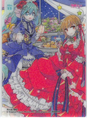 Vocaloid Trading Card - No.11 (HOLO) Clear Card Collection Miku Hatsune / MEIKO (Kira Kira Collection 1) (Miku Hatsune) - Cherden's Doujinshi Shop - 1