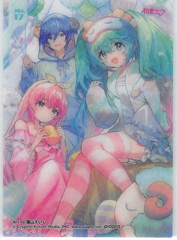 Vocaloid Trading Card - No.17 (HOLO) Clear Card Collection Miku / KAITO / Luka (Kira Kira Collection 1) (Miku Hatsune) - Cherden's Doujinshi Shop - 1