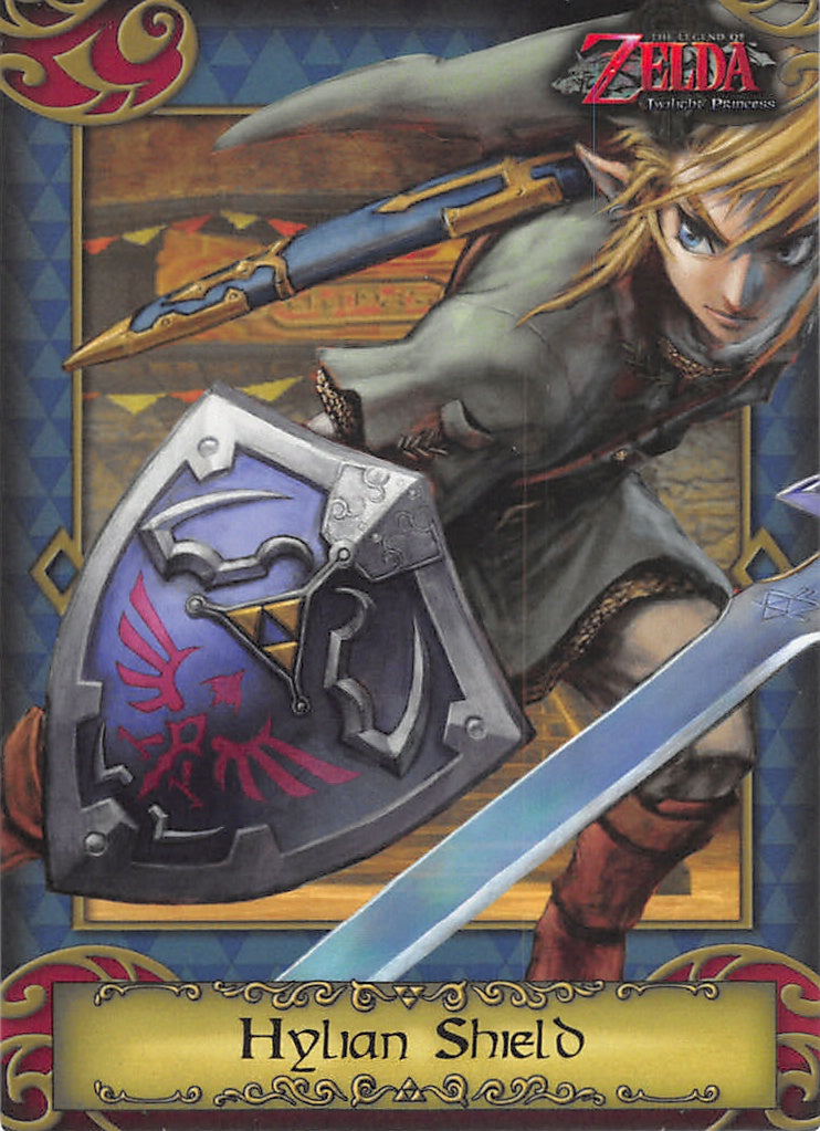Legend of Zelda Trading Card - 46 Hylian Shield (Link / Twilight Princess) (Hylian Shield and Link)