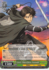 Attack on Titan Trading Card - AOT/SX04-026 RR Weiss Schwarz (HOLO) Levi: Merciless Assault (Levi) - Cherden's Doujinshi Shop - 1
