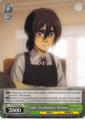 Attack on Titan Trading Card - AOT/SX04-030 R Weiss Schwarz (HOLO) Gabi: Involunatry Witness (Gabi Braun) - Cherden's Doujinshi Shop - 1