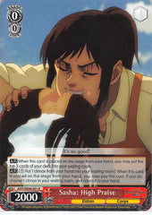 Attack on Titan Trading Card - AOT/SX04-051 R Weiss Schwarz (HOLO) Sasha: High Praise (Sasha) - Cherden's Doujinshi Shop - 1
