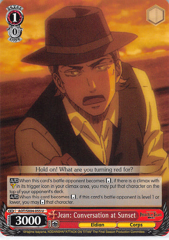 Attack on Titan Trading Card - AOT/SX04-055 U Weiss Schwarz Jean: Conversation at Sunset (Jean (Attack on Titan)) - Cherden's Doujinshi Shop - 1