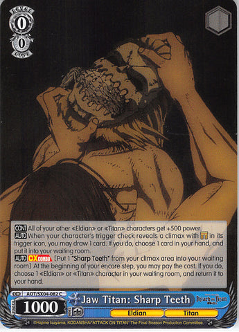 Attack on Titan Trading Card - AOT/SX04-082 C Weiss Schwarz Jaw Titan: Sharp Teeth (Jaw Titan) - Cherden's Doujinshi Shop - 1