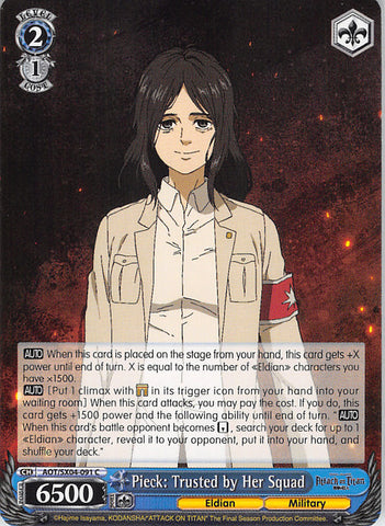 Attack on Titan Trading Card - AOT/SX04-091 C Weiss Schwarz Pieck: Trusted by Her Squad (Pieck) - Cherden's Doujinshi Shop - 1