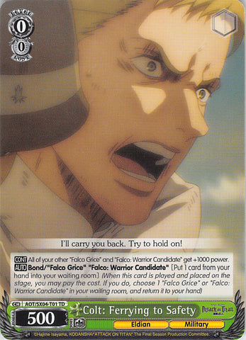 Attack on Titan Trading Card - AOT/SX04-T01 TD Weiss Schwarz Colt: Ferrying to Safety (Colt Grice) - Cherden's Doujinshi Shop - 1