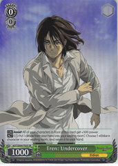 Attack on Titan Trading Card - AOT/SX04-T02S SR Weiss Schwarz (FOIL) Eren: Undercover (Eren) - Cherden's Doujinshi Shop - 1