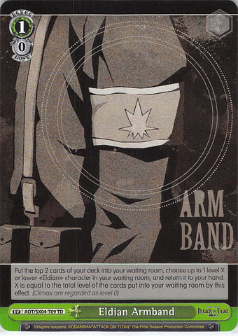 Attack on Titan Trading Card - AOT/SX04-T09 TD Weiss Schwarz Eldian Armband (Eldian Armband) - Cherden's Doujinshi Shop - 1
