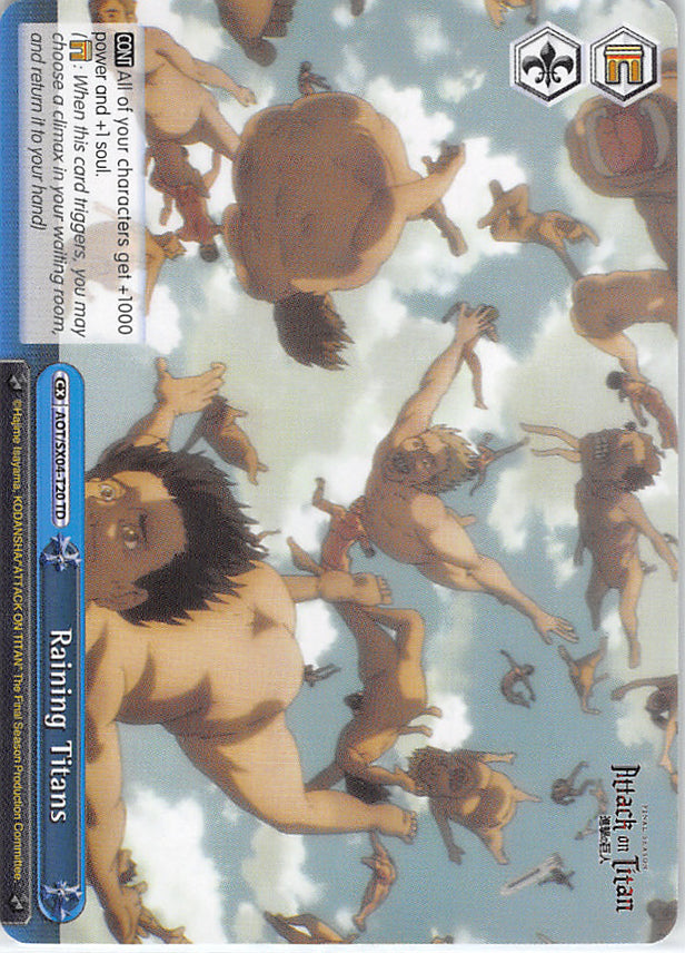 Attack on Titan Trading Card - AOT/SX04-T20 TD Weiss Schwarz Raining Titans (Titans) - Cherden's Doujinshi Shop - 1