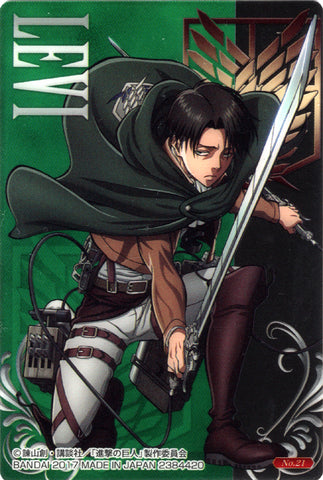 Attack on Titan Trading Card - Wafers (2384420): No.21 Normal Wafers Levi (Levi Ackerman) - Cherden's Doujinshi Shop - 1