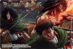 Attack on Titan Trading Card - Wafers (2384420): No.25 Normal Wafers Levi Titan Eren and Mikasa (Titan Eren) - Cherden's Doujinshi Shop - 1