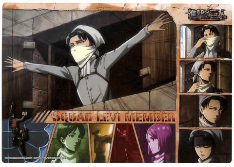 Attack on Titan Clear Plate - Jumbo Carddass Visual Art Bromide 2 Type 13 Squad Levi Member Cleaning (Levi) - Cherden's Doujinshi Shop - 1