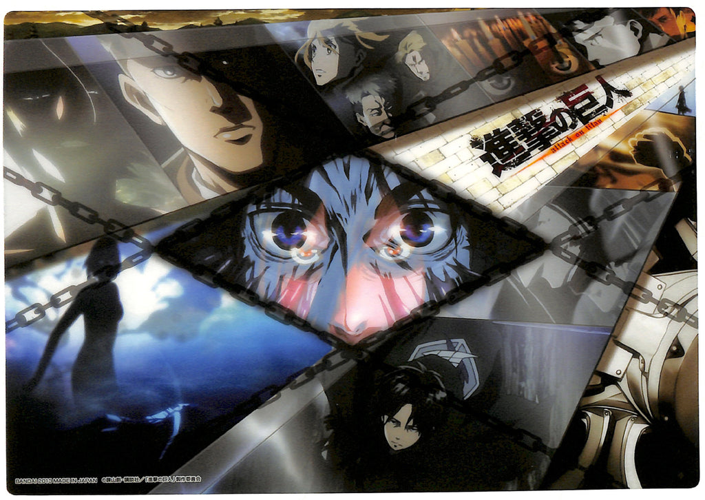 Attack on Titan Clear Plate - Jumbo Carddass Visual Art Bromide 2 Type 15 Eren Erwin Levi Annie (Eren) - Cherden's Doujinshi Shop - 1