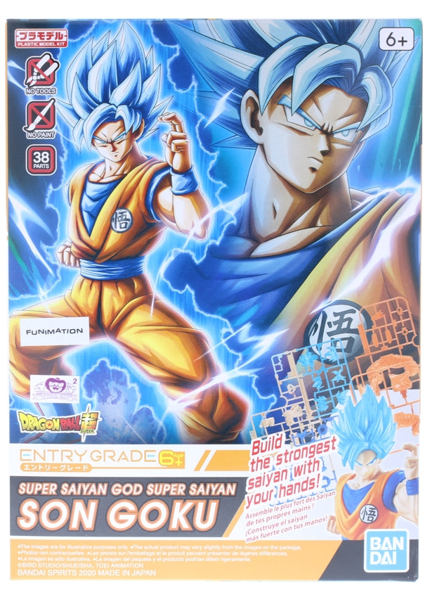 Dragon Ball Z Figurine - Entry Grade Plastic Model Kit: Super Saiyan God  Super Saiyan Son Goku (Blue Hair) (5058859) (Son Goku / Goku)