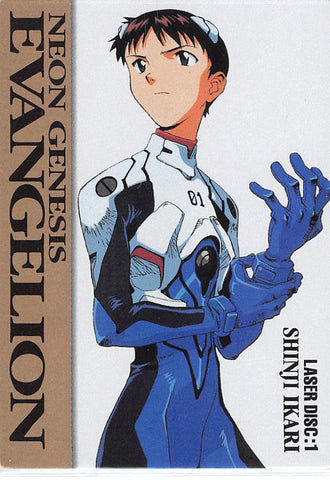Neon Genesis Evangelion Trading Card - SC001 Premium Carddass Masters Laser Disc:1 Shinji Ikari (Shinji Ikari) - Cherden's Doujinshi Shop - 1