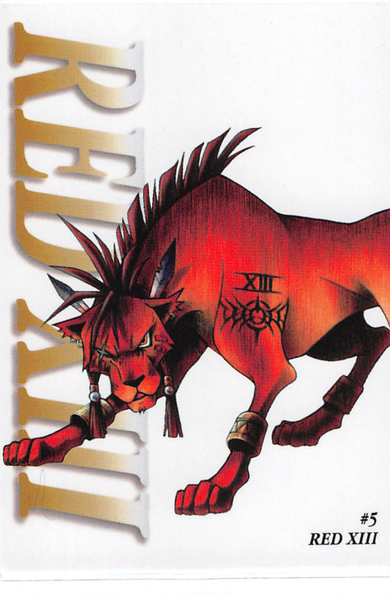 Final Fantasy 7 Trading Card - #5 Carddass Masters Red XIII (Red XIII) - Cherden's Doujinshi Shop - 1