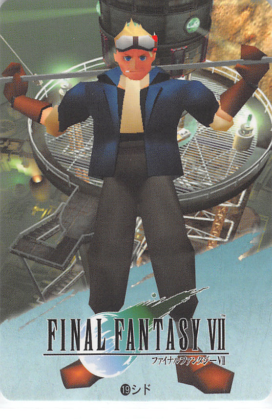 Final Fantasy 7 Trading Card - 19 Normal Carddass 20 Part 1: Cid (Cid Highwind) - Cherden's Doujinshi Shop - 1